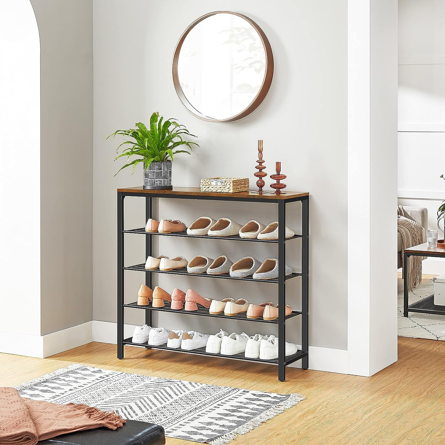 Shoe Rack Storage Organiser 4 Shelves