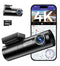4K Dual Dash Cam Black with 5G WiFi, GPS, Front and Rear, 24H Parking Mode, Free 64GB SD Card