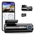 4K Black Dash Cam with 5.8GHz WiFi, GPS, Front & Rear Recording, 24-Hour Parking Mode, 64GB Card