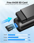 4K Black Dash Cam with 5.8GHz WiFi, GPS, Front & Rear Recording, 24-Hour Parking Mode, 64GB Card