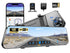 12" Black Dual 4K+1080P Rear View Mirror Dash Cam with WiFi 6, GPS, Night Vision, 64GB