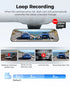 12" Black Dual 4K+1080P Rear View Mirror Dash Cam with WiFi 6, GPS, Night Vision, 64GB