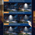 238LED Solar Powered Motion Sensor Flood Light in Black for Outdoor Security