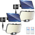 238LED Solar Powered Motion Sensor Flood Light in Black for Outdoor Security