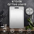 Double-Sided Titanium Cutting Board in Silver, 29x20CM, Durable and Heat Resistant
