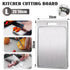 Double-Sided Titanium Cutting Board in Silver, 36x25CM, Heat Resistant for Kitchen and Camping