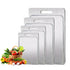 Double-Sided Titanium Cutting Board in Silver, 36x25CM, Heat Resistant for Kitchen and Camping