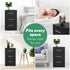 Black White Black Bedside Table with 3 Drawers, Modern Design, 38x35x66cm Storage Cabinet