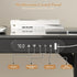 Electric Standing Desk with Drawer, One-Piece Glass Desktop, Black, 120x60cm