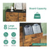 Tallboy Dresser Chest of Drawers in Black - 8 Fabric Drawers, 96x86cm