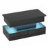 LED Lift Top Coffee Table in Black with 2-Tier Design and Drawers for Living Room