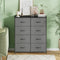 Grey Tallboy Chest of 8 Drawers Storage Cabinet for Bedroom and Living Room