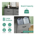 Grey Tallboy Chest of 8 Drawers Storage Cabinet for Bedroom and Living Room