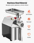 Commercial Electric Meat Grinder, Stainless Steel, 2.04 kg/Min, Sausage Stuffer