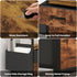 61x38cm Walnut Printer Stand, 4-Tier Mobile File Cabinet with Storage Drawer