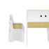 3-Piece Kids Table and Chairs Set in White with Storage, 60x60x48cm