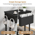 Small Portable Black Rolling Standing Desk with Wheels 80 x 48cm