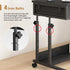 Small Portable Black Rolling Standing Desk with Wheels 80 x 48cm