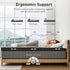 Double Mattress 30CM Thick Medium Firm Pocket Springs Euro Top Memory Foam in Grey