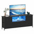 140cm Black LED TV Cabinet Entertainment Unit with Power Outlets