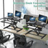 Height Adjustable Black Laptop Riser Desk with Two-Tier Design, 80x40cm