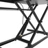 Height Adjustable Black Laptop Riser Desk with Two-Tier Design, 80x40cm