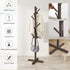 Solid Wood Coat Rack Stand in Natural Finish for Entryway, 80x180cm