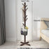 Solid Wood Coat Rack Stand in Natural Finish for Entryway, 80x180cm
