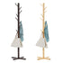 Solid Wood Coat Rack Stand in Natural Finish for Entryway, 80x180cm