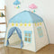 130CM Portable Kids Castle Tent Large Blue