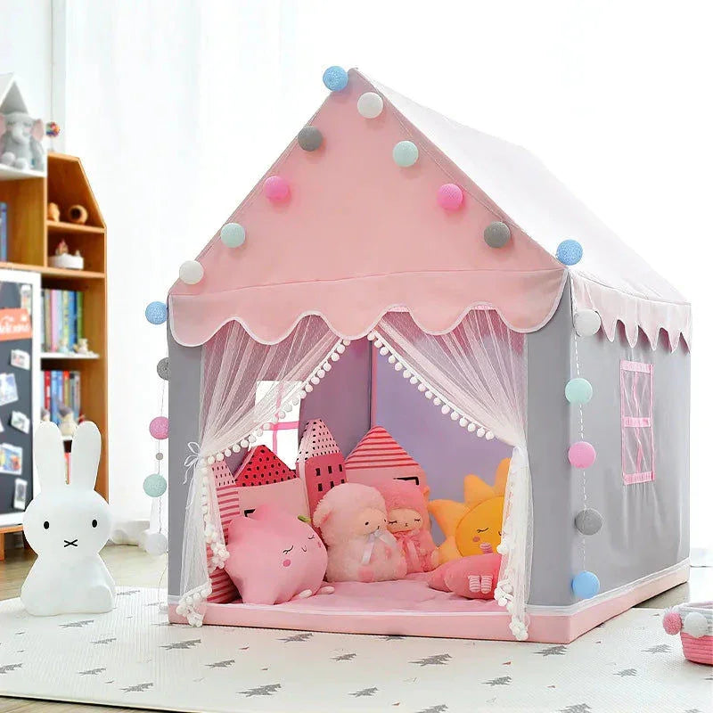Kids Play Tent Wigwam Large Pink Princess Castle