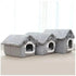 Soft Indoor Dog House & Bed – Washable Plush Pet Hut, Grey, Small Dogs