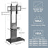 Heavy Duty Mobile TV Stand with Wheels