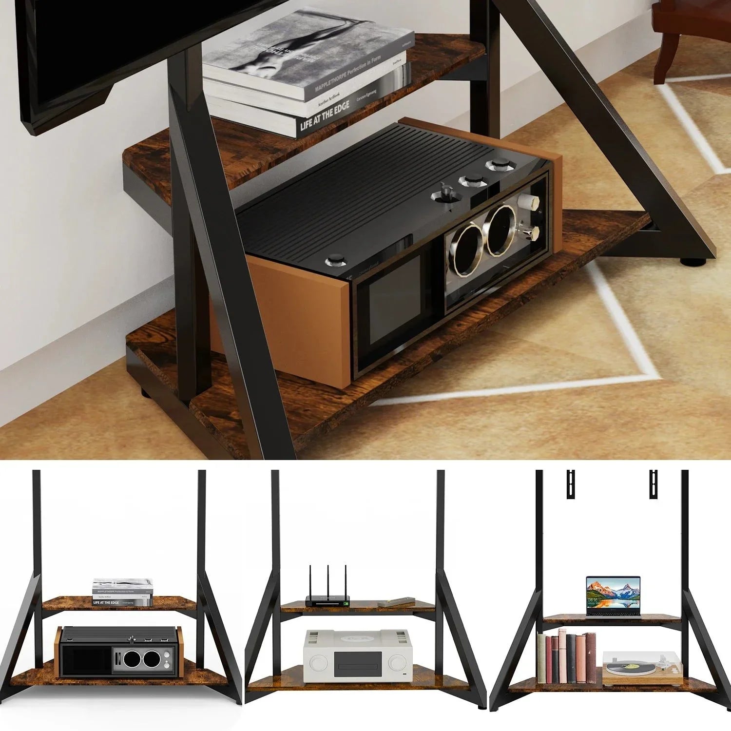 Adjustable Floor TV Stand for 40-75