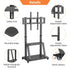 Adjustable Heavy Duty Mobile TV Cart Stand