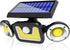 Outdoor Solar Security Light with 3 Adjustable Heads for Garden & Patio