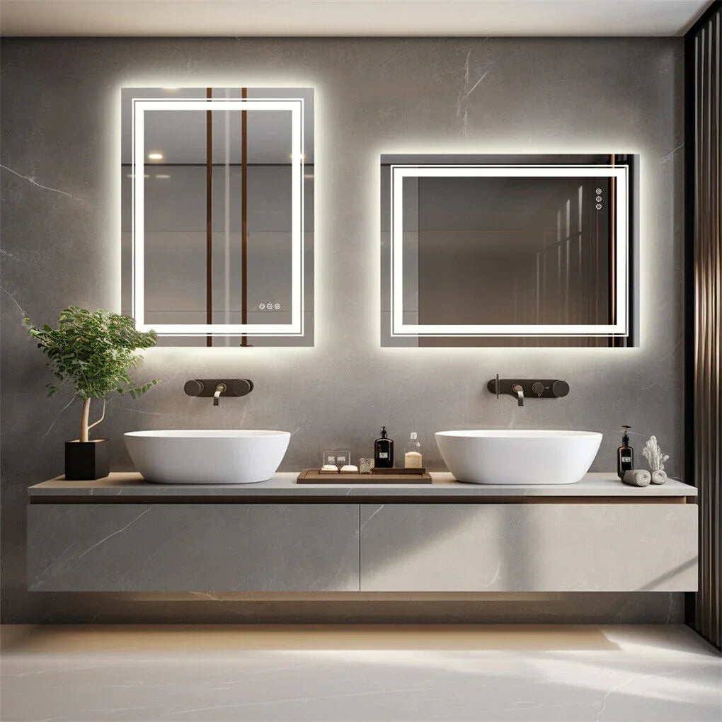 LED Bathroom Mirror 700x900mm Anti-Fog Shatterproof