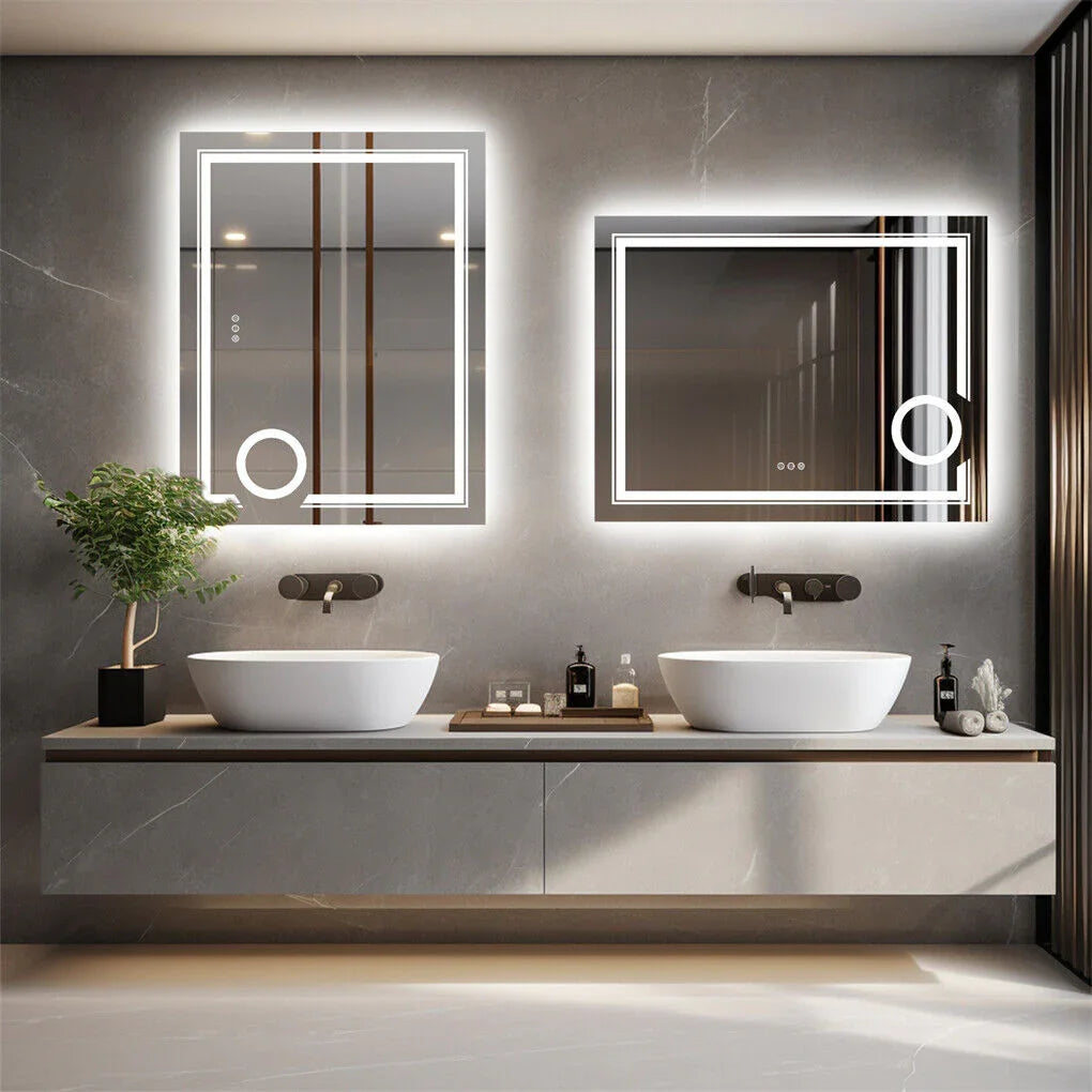 LED Bathroom Mirror 700x900mm Anti-Fog Shatterproof