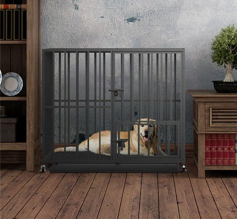 38 Heavy Duty Dog Cage Large XL XXL Pet Kennel on Wheels