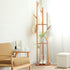 Bamboo Coat Rack Stand with Umbrella Holder - Hanging Storage