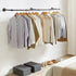 Industrial Iron Pipe Clothes Rail Vintage Wall Shelf