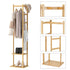 Bamboo Coat & Hat Rack Stand Shoe Shelf Thicken Wooden Hanger
