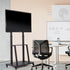 32-80 Rolling TV Stand with 2-Tier Shelf Adjustable Mount