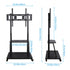 Rolling TV Stand 32-100 w/ Adjustable Mount & 2-Tier Shelf