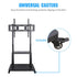 Rolling TV Stand 32-100 w/ Adjustable Mount & 2-Tier Shelf
