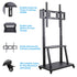 Rolling TV Stand 32-100 w/ Adjustable Mount & 2-Tier Shelf