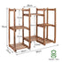 8-Tier Wooden Plant Stand Outdoor Indoor Garden Shelf