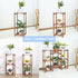 8-Tier Wooden Plant Stand Outdoor Indoor Garden Shelf
