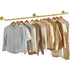Vintage Iron Clothes Rail Gold Wall Mounted Garment Rack