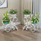 Set of 2 Plant Stand Wedding Garden Flower Shelf Rack